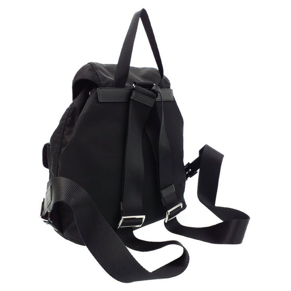 Prada Pocket Backpack Two Tessuto Black Rucksack Daybag